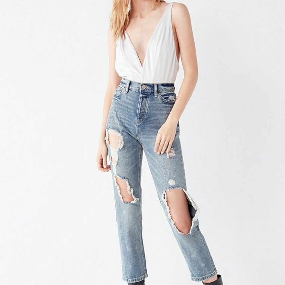 Urban Outfitters High Waist Distressed Jeans